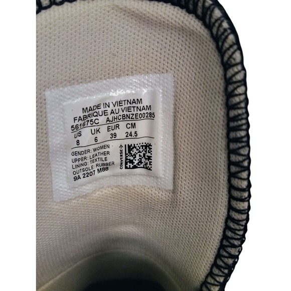 Converse Chuck Taylor Leather All Star Lift High Black Platform Women Size 8 44 - Picture 11 of 16